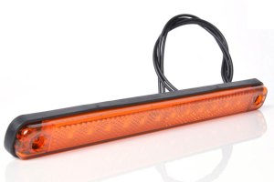 Luce di posizione per camion con riflettore, 12/24V, arancione, sottile, extra piatta e lunga con 12x LED
