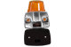 Truck roof-mounted torpedo lamp small, chrome Kunststoff orange,