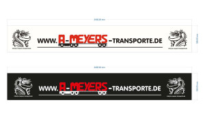 Achterspatlappen voor trucks inclusief gezeefdrukt logo (10 stuks) wit
