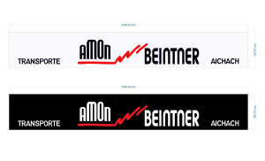Lkw Heck Schmutzf&auml;nger inklusive Siebdruck Logo (10 Stk) wei&szlig;