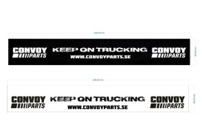 Truck rear mudflaps, including screen printing logo (10 p.) white
