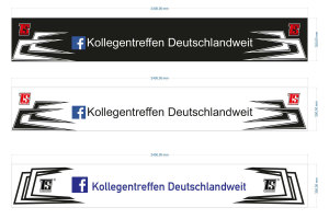 Lkw Heck Schmutzf&auml;nger inklusive Siebdruck Logo (10 Stk.) schwarz